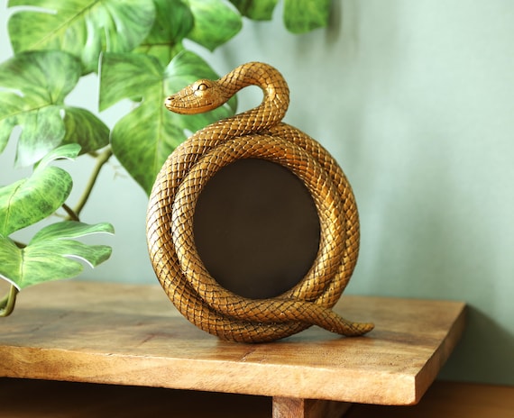 Gold Snake Photo Picture Frame Resin Coiled - Etsy