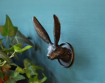 Hare Wall Hook Antique Sturdy Coat Scarf Hanger Wall Decor Rabbit Head Ears Hook Hanger