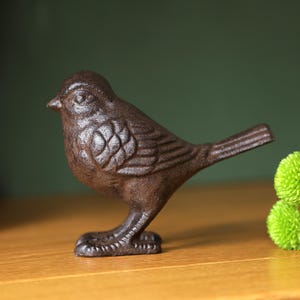 Cast Iron Bird Statue Decor Ornament Garden House Decor