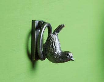 Bird Door Knocker Small Bronze Color Metal Cute Door Bell Knock Door Decor