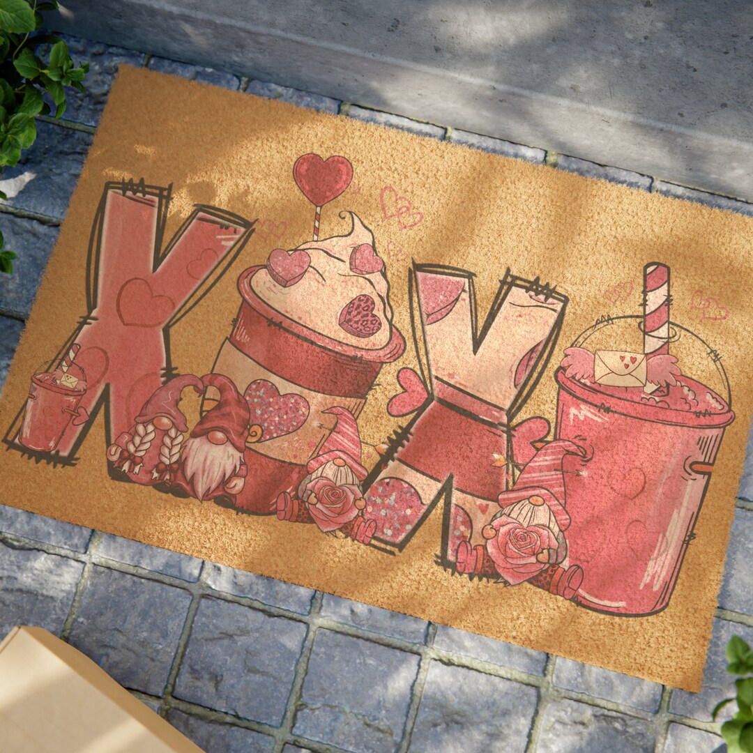 Cute Doormat, XOXO Coffee Doormat, Coffee Outdoor Decor, Chic Doormat ...