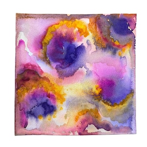 Original Watercolor Painting Abstract Wall Art