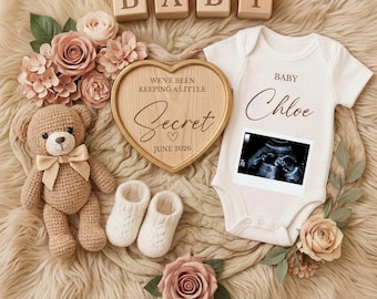 Editable Little Sister Pregnancy Announcement Digital Baby Girl Reveal for Social Media Editable Canva Template