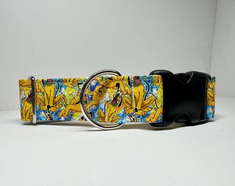 Yellow Dog 1inch or 1.5inch Fabric Dog Collar