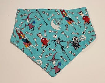Halloween Town Bones Snap Dog Bandana
