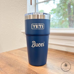 Personalized Yeti 20oz Stackable Cup Gift for Him Her Birthday Anniversary Engraved Coffee Tumbler Travel Mug Host or Guest Basket Item