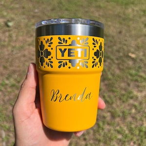 Personalized Talavera Yeti 16oz Stackable Cup 360 Engrave Gift for her Birthday Anniversary Engraved Travel Tumbler