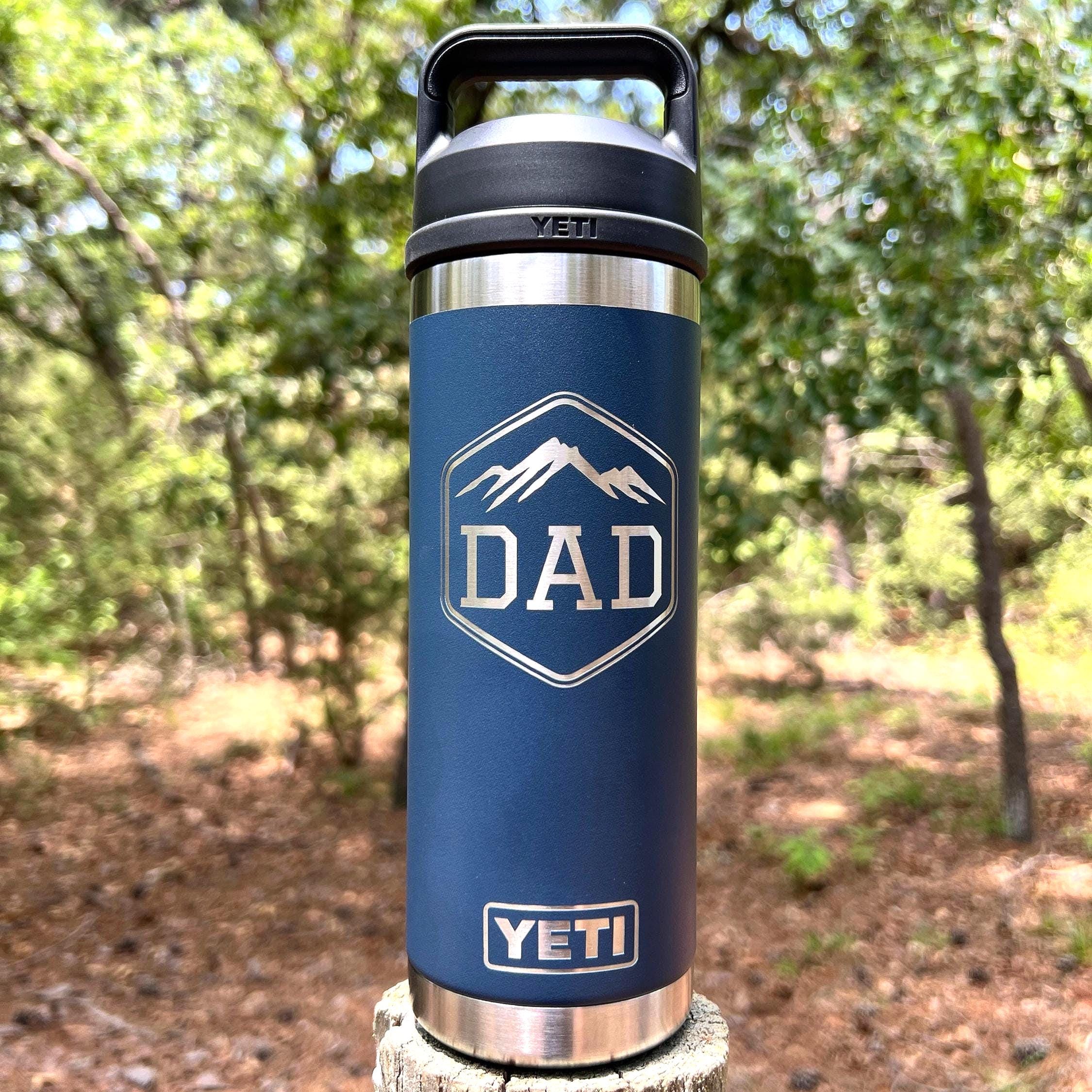 Personalized Dad Yeti Rambler Water Bottle 18oz 26oz 36oz Fathers - Main Image