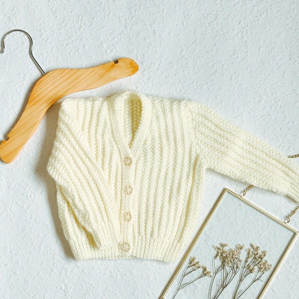 Personalised Name Cardigan 0-3 Months Yellow - Baby Gift - Baby Cardigan - Personalised Cardigan- Knitted Cardigan Keepsake. Baby shower.