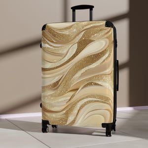 Marbled Inspired Suitcase, Travel Luggage, Carry-On Bag, Weekend Getaway, Vacation Accessories, Wanderlust Gift