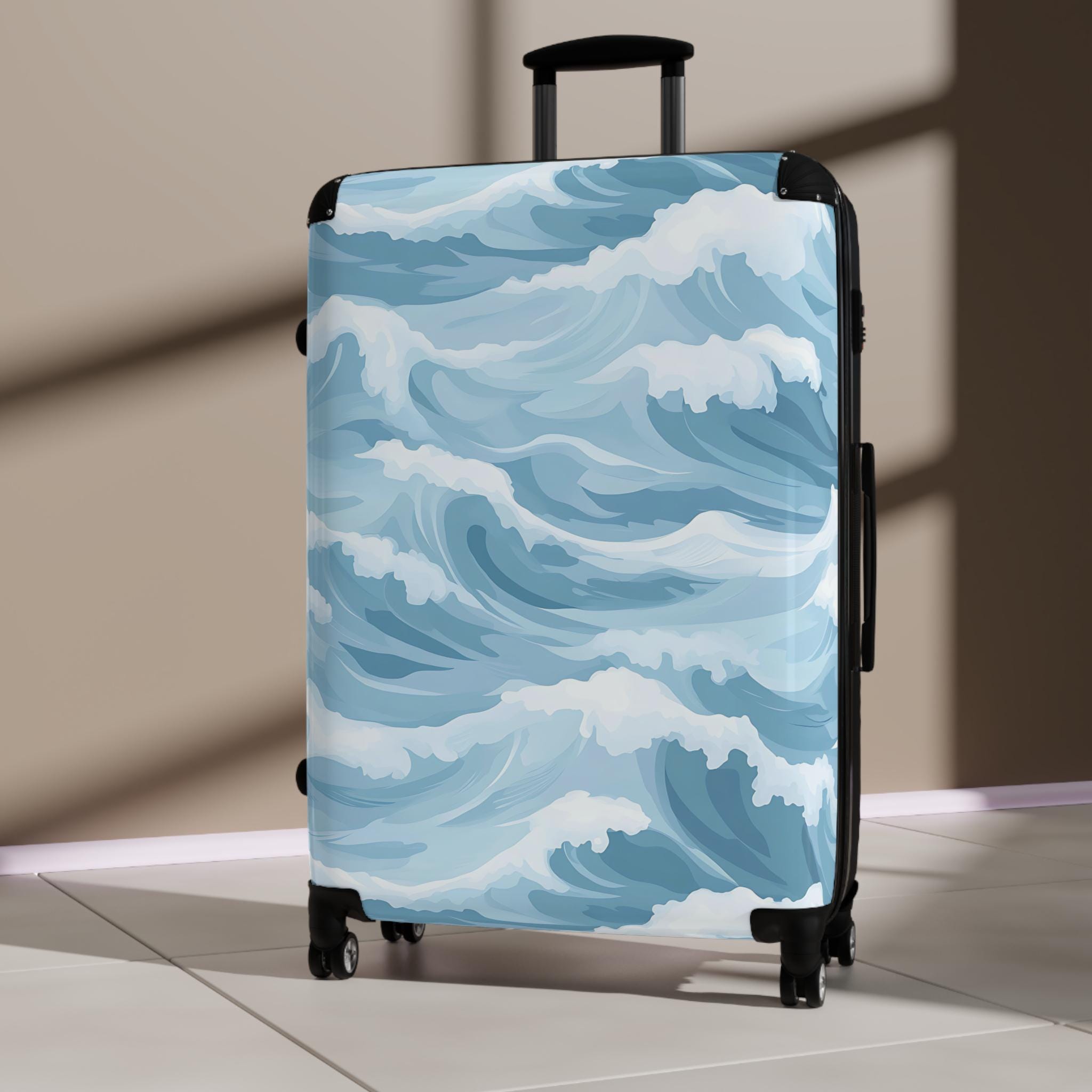 Ocean Waves Suitcase - Stylish Luggage for Travelers, Beach