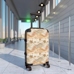 Stylish Travel Suitcase with Nautical Design, Vacation Luggage, Beach Trip Essentials, Gift for Travelers, Summer Adventure Bag
