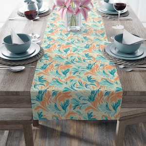 Tropisch Floral Tischläufer: Boho Sommer Dekor