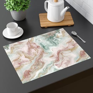 Elegant Marbled Placemat, Chic Table Decor, Dining Essentials, Home and Kitchen, Wedding Gift, Party Decor