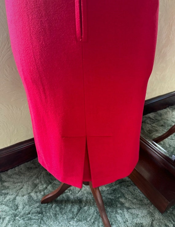 Red wool skirt, C&A Yessica fully linen, woollen,… - image 4