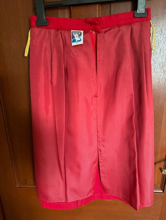 Red wool skirt, C&A Yessica fully linen, woollen,… - image 10