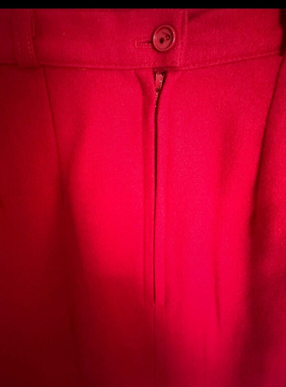 Red wool skirt, C&A Yessica fully linen, woollen,… - image 8
