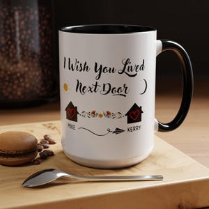 Best Friend Gift, Custom Bestie Coffee Mug, Unique Cute Personalized BFF Gift, Long Distance Friendship, Moving Away Present Ceramic Tea Mug