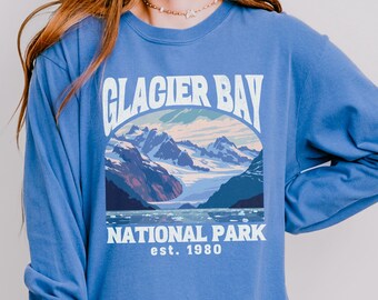 Glacier Bay National Park Long Sleeve Shirt Comfort Colors Granola Girl National Park Gift Alaska Shirt Alaska Wilderness Protect Our Parks