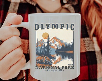 Olympic National Park Mug Granola Girl Gift US National Parks Traveler Gift National Park Lover Gift Olympic Vacation Souvenir Coffee Cup