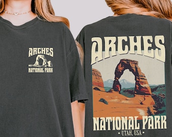 Arches National Park Shirt Comfort Colors Shirt Cute US National Parks Granola Girl Shirt Retro Moab Shirt Utah Traveler Gift Hiking Shirt
