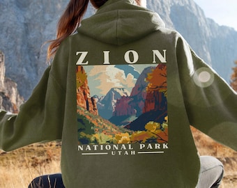 Zion Sweatshirt Zion National Park Hoodie National Park Shirt Granola Girl Zion Travel Gift Moab Utah Sweatshirt Protect Our Parks Zion Gift