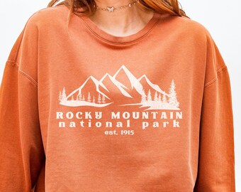 Rocky Mountain National Park Sweatshirt Comfort Colors Granola Girl Protect Our Parks Colorado Sweatshirt College Rocky Mountains Shirt