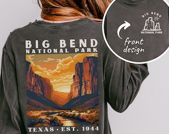 Big Bend National Park Long Sleeve Shirt Comfort Colors Granola Girl Shirt US National Parks Trip Shirt Texas Traveler Gift Park Ranger Tee