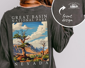 Great Basin National Park Long Sleeve Shirt Comfort Colors Shirt National Parks Gift Nevada Travel Gift Wheeler Peak Nevada Park Shirt