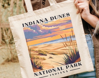 Indiana Dunes National Park Tote Granola Girl National Parks Lover Gift Protect Our Parks Nature Tote Canvas Desert Tote Indiana Dunes Tote