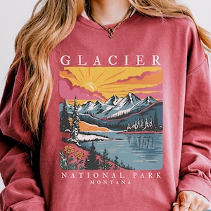 Glacier National Park Sweatshirt, Comfort Colors Sweatshirt, Granola Girl Shirt, Montana Shirt, National Parks Sweater, Glacier Crewneck