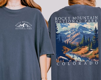 Rocky Mountain National Park Shirt Comfort Colors Granola Girl Shirt US National Parks Gift Traveler Shirt Protect Our Parks Colorado Shirt