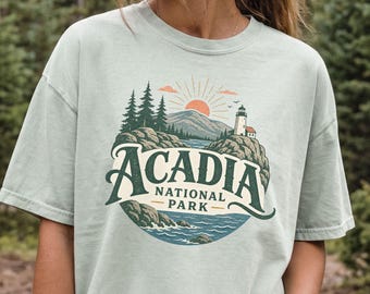 Acadia National Park Shirt Comfort Colors Granola Girl Acadia Shirt Maine Shirt National Park Gift for Him New England Shirt Bar Harbor