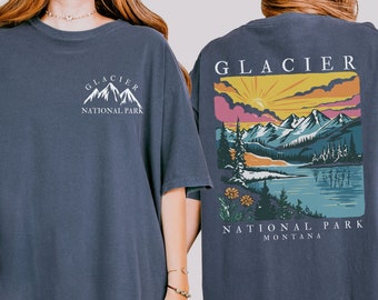 Glacier National Park Shirt Comfort Colors Shirt Granola Girl US National Parks Shirt Montana Traveler Gift Park Ranger Shirt Outdoorsy Gift