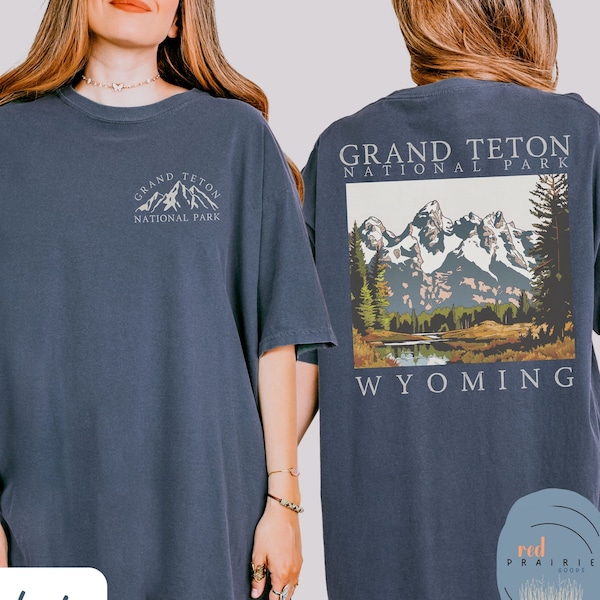 Grand Teton National Park Shirt, Comfort Colors Nature T-shirt, Granola Girl Shirt, Respect Our Parks, 63 Parks Crew, Vintage Wyoming Tee