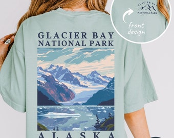Glacier Bay National Park Shirt Comfort Colors Granola Girl Shirt US National Park Gift Travel Shirt Outdoorsy Nature Lover Alaska Shirt