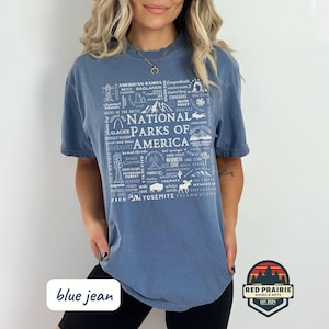 63 National Parks Shirt National Park List Comfort Colors Granola Girl National Park Gift Hiking Shirt FDT Protect Our Parks Nature Shirt image 6