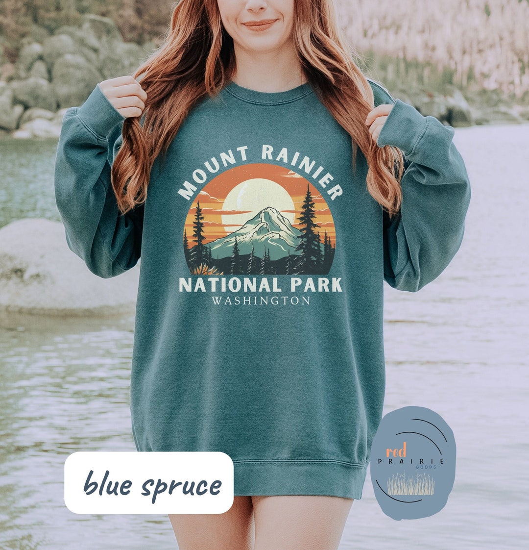 Mount Rainier National Park Comfort Colors Sweatshirt Granola Girl ...