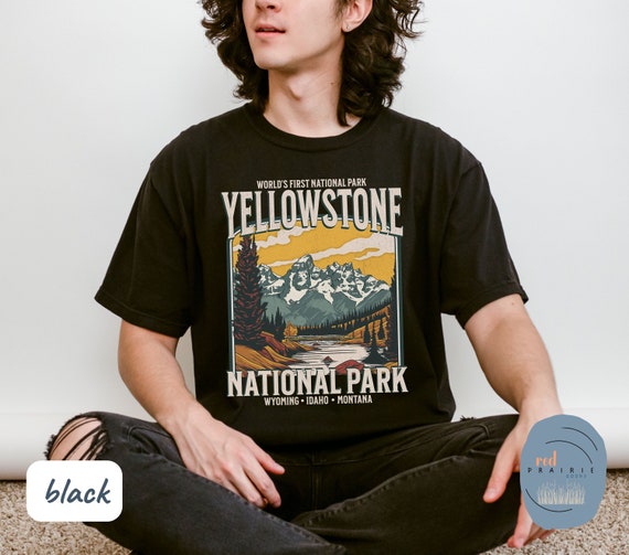 Mens Yellowstone National Park Shirt Men Comfort Colors Shirt