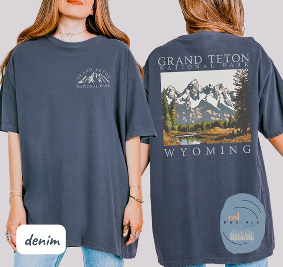 Grand Teton National Park Shirt, Comfort Colors Nature T-shirt, Granola Girl Shirt, Respect Our Parks, 63 Parks Crew, Vintage Wyoming Tee