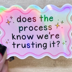 Holographic Vinyl Sticker – Funny Motivational Laptop Decal (Waterproof)