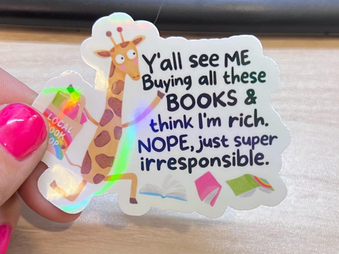 Funny Book Lover Sticker | Booktok Sticker | Reading Humor Vinyl ...