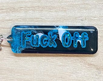 Swear Keychain, Handmade Resin Keychain, Sassy Attitude, Choose Your Chaos Word Accessory