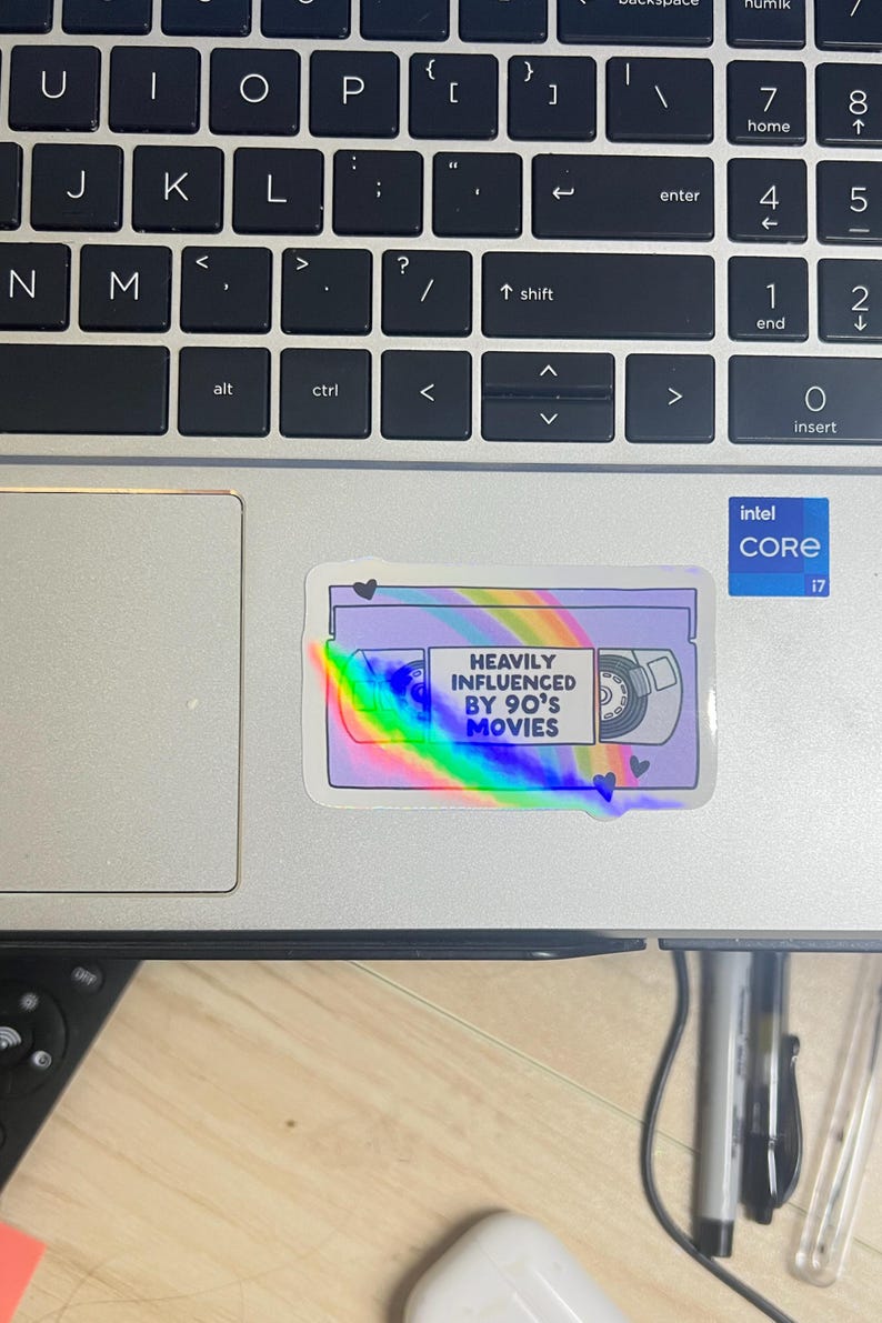 90s Movies Sticker – Holographic VHS Tape Sticker – Heavily Influenced ...