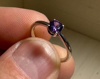 Amethyst Stone Ring/925 Sterling Silver Ring/Boxed Gift/Woman Ring/Handmade in USA/Everyday Wear/Classic Silver Ring/Birthday Gift/Beauty.