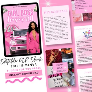 Girl Boss Basics 101 PLR Ebook, Digital Book for Profit, Boss Babe Done For You, For Profit Ebook