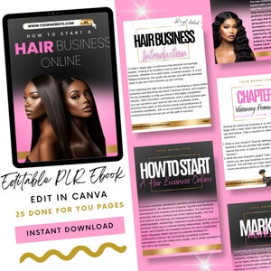 Online e-boek voor kapsalons, beautyboek, canvasjabloon, planner voor klaar voor jou