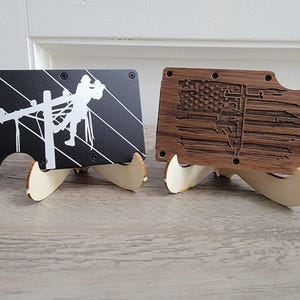 Billetera personalizada: diseño delgado con capacidad para 15 tarjetas, regalos personalizados para hombres e idea de regalo única para linieros