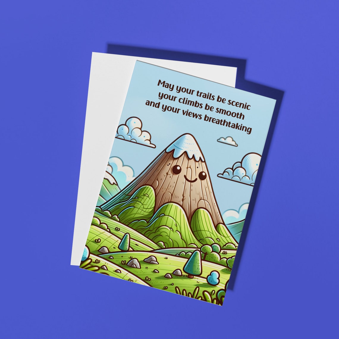 Mountain Grad Card Cute Motivational Mountain Card for Graduating Students Who Loves ...