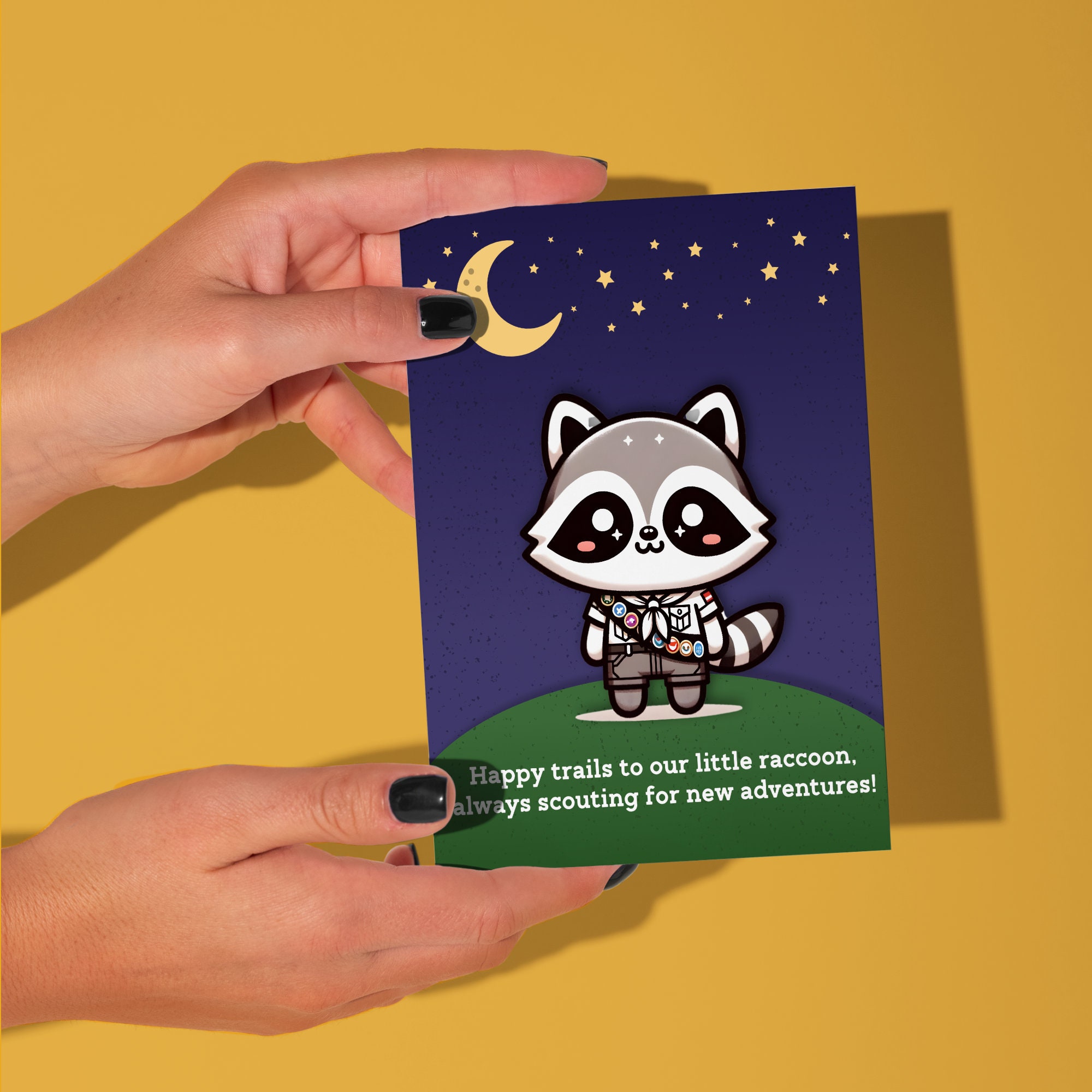 Explorer Racoon Scout Card for Boy Scout Who is Going up in Rank or ...
